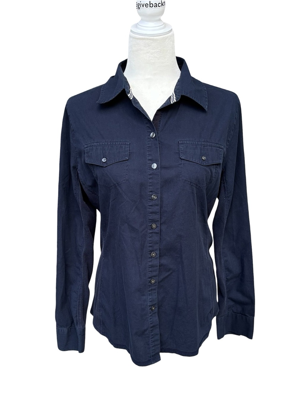 Converse Navy Utility Long Sleeve Button-down Shirt L EUC Vintage 2000s